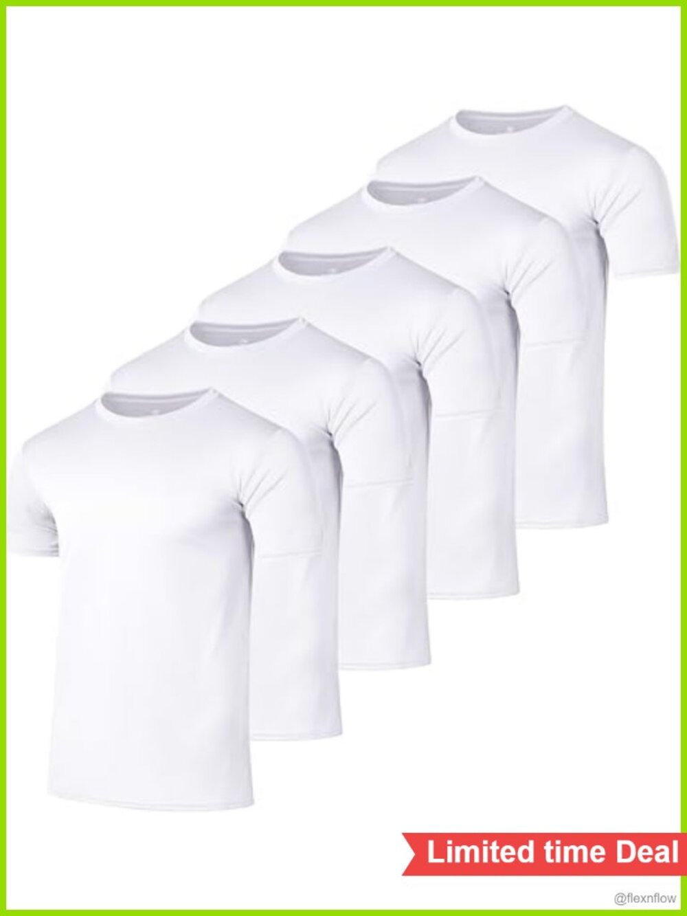 5 Pack Men's Mesh Short Sleeve T Shirts Athletic Workout Gym Tees